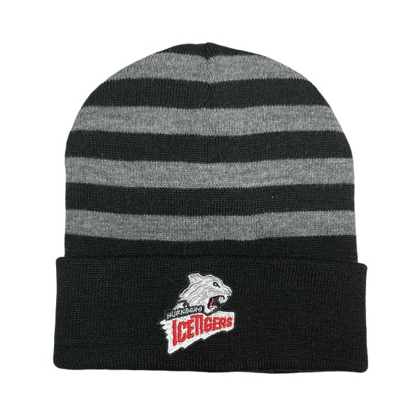 Kids Bronx Beanie Ice Tigers schwarz/grau