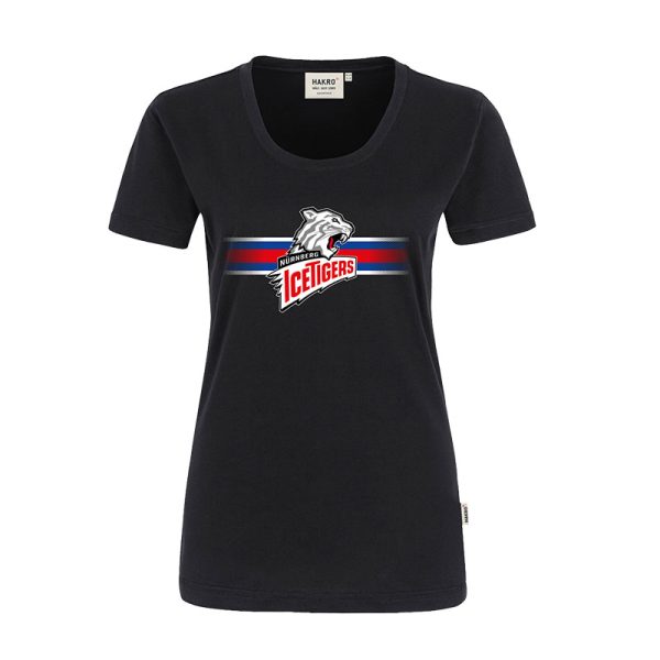 Damen T-Shirt Logo schwarz