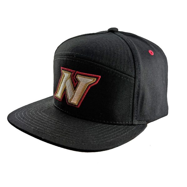 Cross-panel Cap schwarz/gold