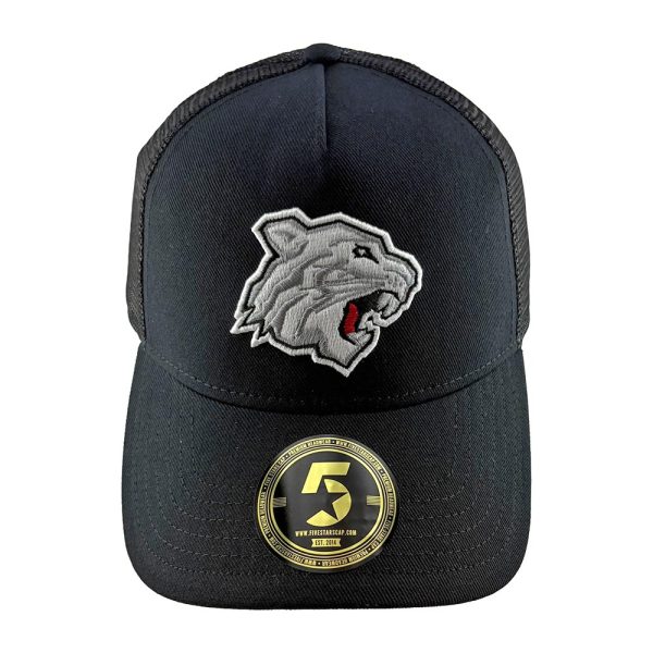Tigerkopf Trucker-Cap schwarz - Five Stars – Bild 2