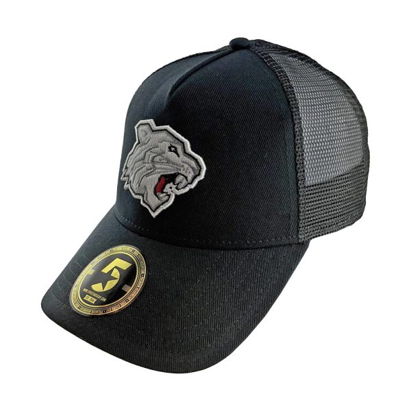 Tigerkopf Trucker-Cap schwarz - Five Stars