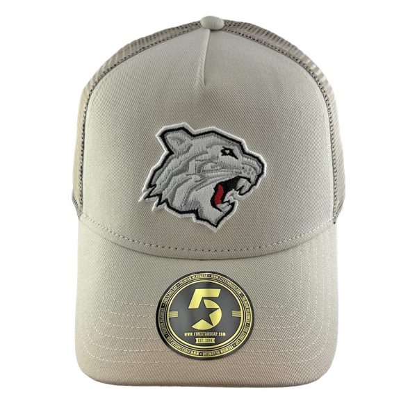 Tigerkopf Trucker-Cap sand - Five Stars – Bild 2