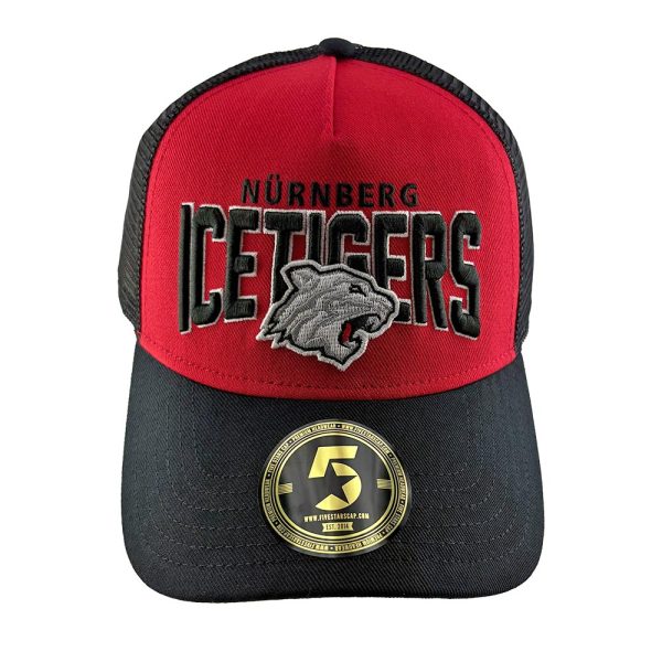 NIT Font Trucker Cap schwarz/rot - Five Stars