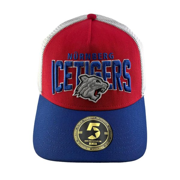 NIT Font Trucker Cap weiß/rot/blau - Five Stars – Bild 2